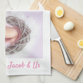 家族は言う， "私はあなたを愛する"おばあちゃん， DIYホワイトピンク キッチンタオル (四つ折り)