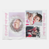 家族は言う， "私はあなたを愛する"おばあちゃん， DIYホワイトピンク キッチンタオル (横)