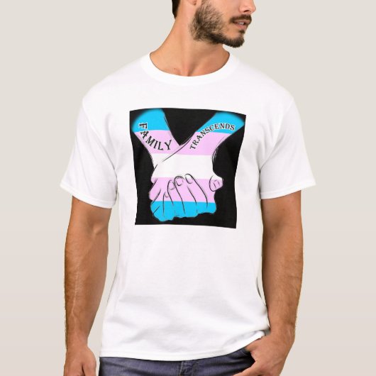 家族は超越しますロゴのティー(黒)を Tシャツ (正面)