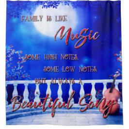 家族は音楽に似ている シャワーカーテン