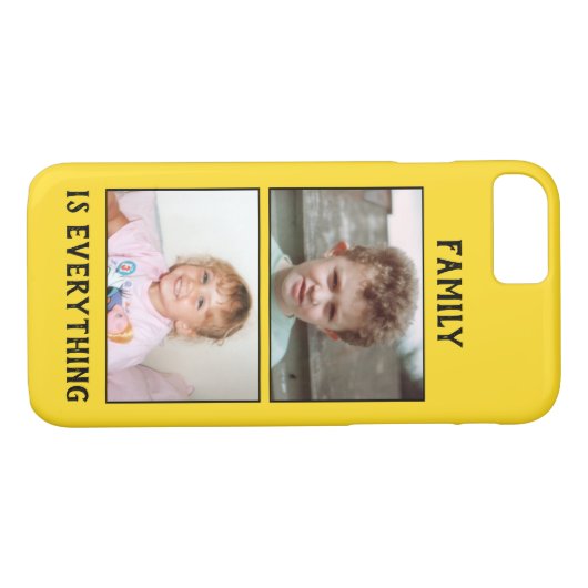 家族は、すべてあなたの子供の黄色の2つの写真 Case-Mate iPhoneケース (裏面(横))