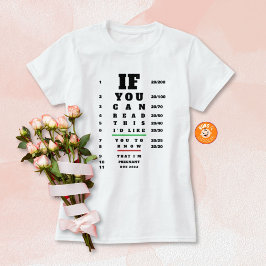 家族への妊娠発表アイチャートテーマ Tシャツ