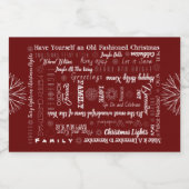 家族への美しいクリスマスの願い フードラベル (シングルラベル)