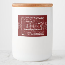 家族への美しいクリスマスの願い フードラベル