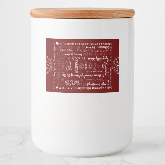 家族への美しいクリスマスの願い フードラベル (正面)