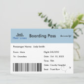 家族への飛行機チケット妊娠発表 招待状 (スタンド正面)