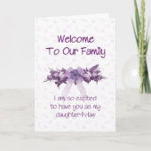 家族へようこそ義理の娘 カード (正面)