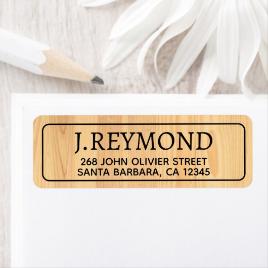 家族またはビジネス名 | 無名素朴な木 ラベル (インサイチュ)