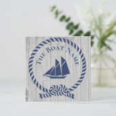 家族またはボート名ネイビーいかりロープ航海の (スタンド正面)