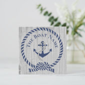 家族またはボート名ネイビーいかりロープ航海の (スタンド正面)