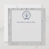 家族またはボート名ネイビーいかりロープ航海の (裏面)