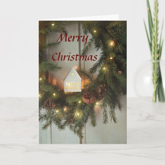 家族や友人がクリスマスに「そう親愛で開かれる」 カード (正面)