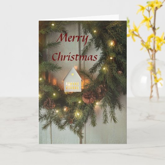 家族や友人がクリスマスに「そう親愛で開かれる」 カード (黄色い花)