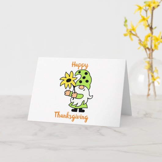 家族や友人と一緒に感謝祭 カード (黄色い花)