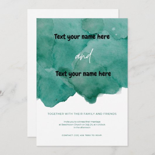 家族や友人と共に 招待状 (正面/裏面)