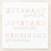 家族や友人に感謝する ガラスコースター (裏面)