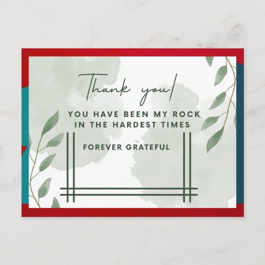 家族や友人のためのサンキューカード ポストカード (正面)