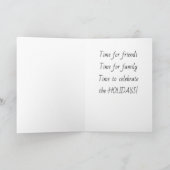 **家族や友人のための時間**「クリスマス!」だ。 カード (内部)