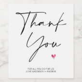 家族や友人へのありがとう ワインラベル (シングルラベル)