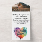 家族や友人 オールインワン招待状 (内側)