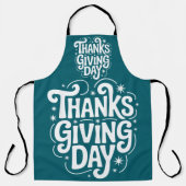 家族や友祝人との感謝祭 エプロン (正面)