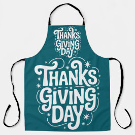 家族や友祝人との感謝祭 エプロン
