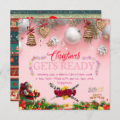 家族や友達に贈るユニークなクリスマスカード シーズンカード (正面/裏面)