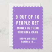 家族や友達のための遊び心のある誕生日カード 招待状 (正面)