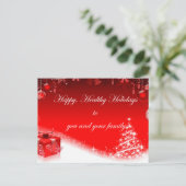 家族や家族へのクリスマスカード シーズンポストカード (スタンド正面)