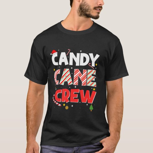 家族や従兄弟のためのクリスマスキャンディーのクルーC Tシャツ (正面)