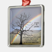 家族をパーソナライズすることは永遠の引用文 メタルオーナメント (左)
