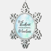 家族を作るのは血統じゃない スノーフレークピューターオーナメント (右)