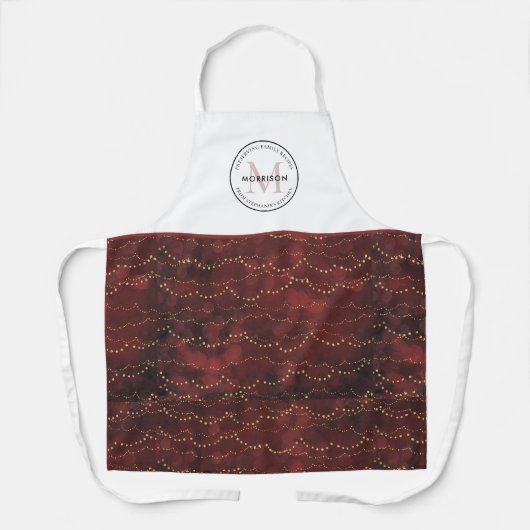 家族を守るレシピブルゴーニュのクリスマス エプロン (正面)