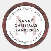 家族を守るレシピブルゴーニュのクリスマス ラウンドシール (正面)