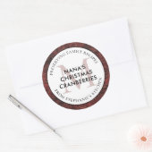 家族を守るレシピブルゴーニュのクリスマス ラウンドシール (封筒)