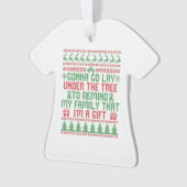 家族を思い出させるために木の下に横たわる オーナメント (正面)