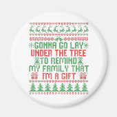 家族を思い出させるために木の下に横たわる マグネット (正面)