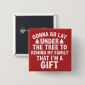 家族を思い出させるために木の下に横たわる 缶バッジ (正面&裏面)