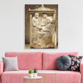 家族を示すPhainipposとMnesarete墓石 キャンバスプリント (インサイチュ (リビング))