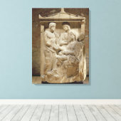 家族を示すPhainipposとMnesarete墓石 キャンバスプリント (インサイチュ (ウッドフロア))