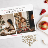 家族を育てる2子供たち写真メリークリスマス ポストカード