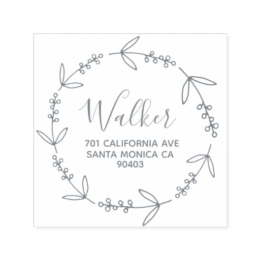 家族アドレスリースドードルデコール セルフインキングスタンプ (デザイン)