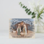 家族イタリアン名ブオンナターレ出生シーン ポストカード (スタンド正面)