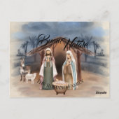 家族イタリアン名ブオンナターレ出生シーン ポストカード (裏面)