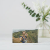 家族インフルエンサーVlogger Influencerフルフォト 名刺 (スタンド正面)