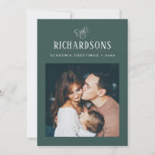 家族エレガントの写真と名前 |シーズンの挨拶 シーズンカード (正面)