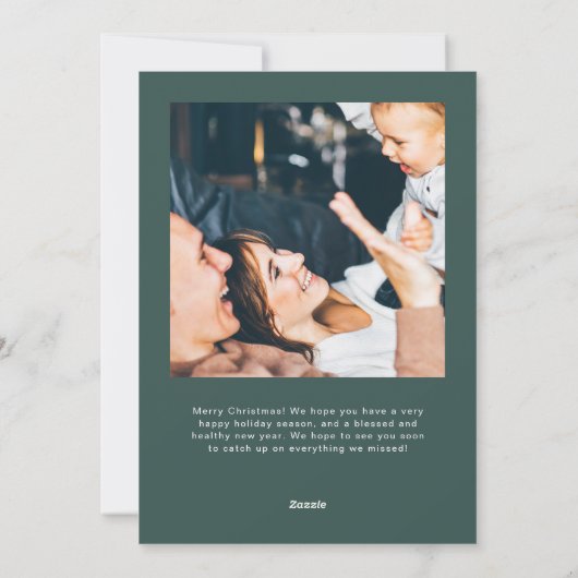 家族エレガントの写真と名前 |シーズンの挨拶 シーズンカード (裏面)