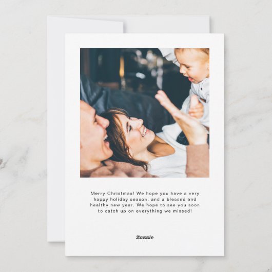 家族エレガントの写真と名前 |シーズンの挨拶 シーズンカード (裏面)