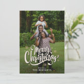 家族エレガントの写真と名前 |ハッピーホリデー 案内状 (スタンド正面)