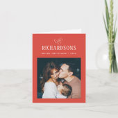 家族エレガントの写真と名前 |メリークリスマス シーズンカード (正面)